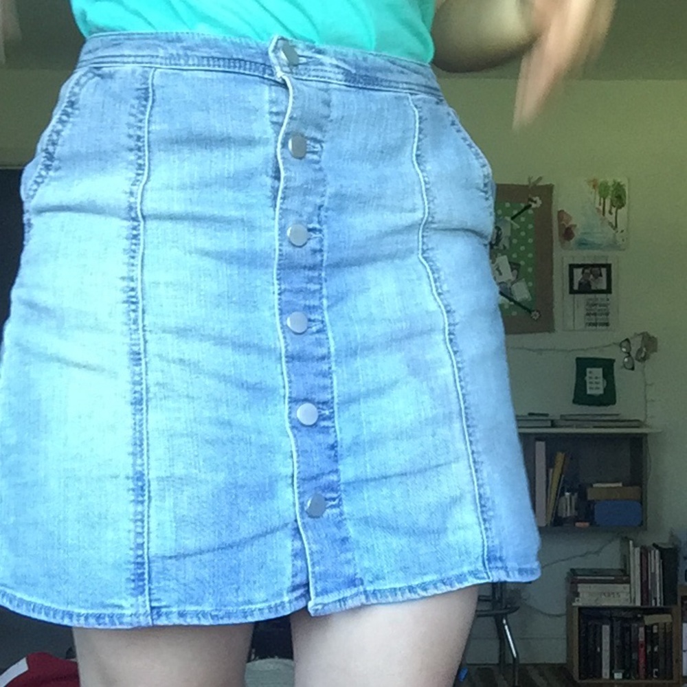 Button down Jean skirt